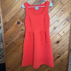 Maeve Bright Orange Textured Mini Dress